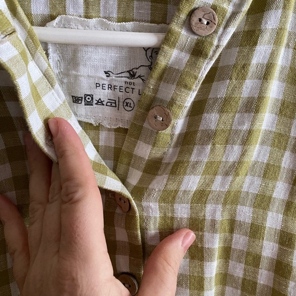 NPL lime gingham maxi mama dress - Picture 3 of 3